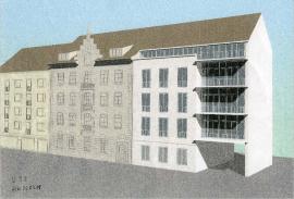 Bild: Ansicht Baumkirchnerstrae mit Anbau